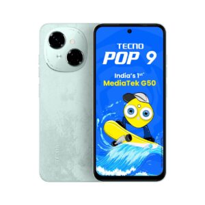 Tecno POP 9 (Magic Skin Green, 3GB+64GB) |India's 1st Mediatek G50 | IP54 Rated
