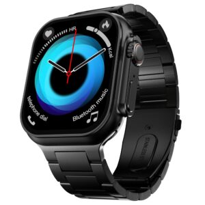 Fire-Boltt Dapper’s 54.61 mm (2.15 inch) IPS Big Screen, GPS Tracking, Compass, (Black Chain)