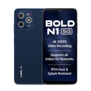 Lava Bold N1 5G (Royal Blue, 4GB RAM, 128GB Storage)