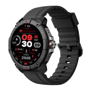 Smart Goat Smart Watch with Alexa, Bluetooth Calling,1.38” Touch Screen, (Aqua Black)