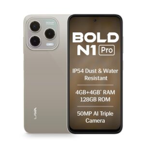 Lava Bold N1 Pro (Titanium Gold, 4 GB RAM, 128 GB Storage)