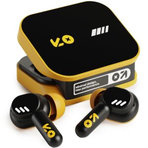 GOBOULT Tenet TWS Earbuds with 75H Playtime, App Support, Quad Mic ENC (Solar Yellow)