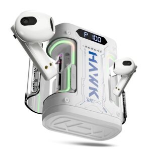 Walta Elite Hawk-151 TWS Gaming Earbuds, Gliding Blade Sound , up to 40 Hrs Playtime ,RGB LEDs, 50ms Latency