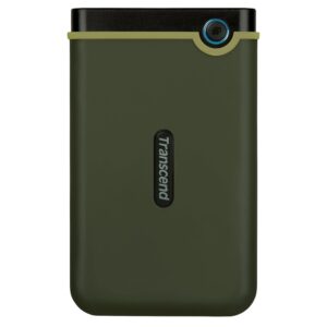 Transcend Storejet 2Tb Portable Hard Disk Drive, Compatible with Windows and Mac, External HDD-Military Green