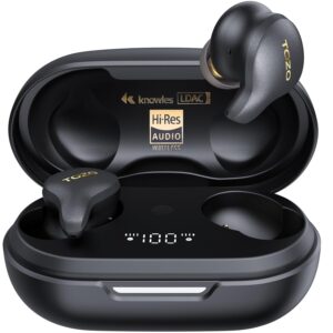 TOZO Golden X1 Wireless Earbuds Bluetooth Headphones Support Ldac Hd Audio-Decoding, Smart Touch Headset Black