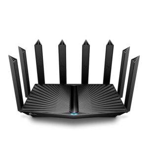 TP-Link AX7800 Tri-Band Gigabit 8-Stream Wi-Fi 6 Router, 7800 Mbps, 1×2.5 Gbps+4×1 Gbps Ports, 1.7 GHz Quad-Core CPU, USB 3.0+2.0, (Archer AX95), Black