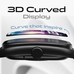 Boult Trail Smart Watch 2.01'' 3D Curved HD Display, BT Calling, Working Crown, 190+Watchfaces,(Raven Black)