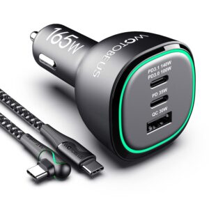 165W USB C Car Charger Adapter Super Fast Charging