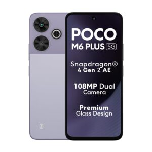 POCO M6 Plus 5G Misty Lavender 6GB RAM 128GB Storage)