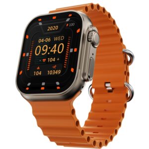 Fire-Boltt Dapper’s 54.61 mm (2.15 inch) IPS big screen, GPS tracking, Compass, wireless charging, (Orange)