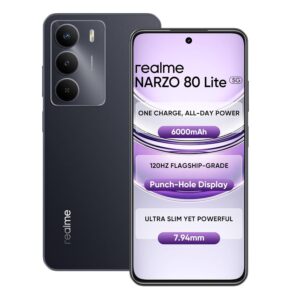 realme NARZO 80 Lite 5G (Onyx Black, 4GB+128GB) | 6000mAh Long-Lasting Battery