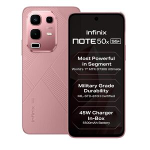 Infinix Note 50x 5G+ (Sunset Spice Pink, 8GB RAM, 128GB Storage)