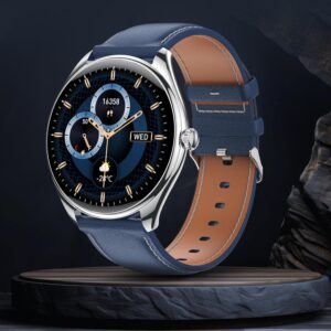 Pebble Royale Legend 1.43" AMOLED Display, Slimmest Design, Bluetooth Calling, Premium Built,(Blue)