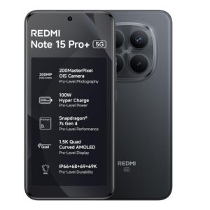 REDMI Note 15 Pro+ 5G (Carbon Black, 12GB + 256GB)