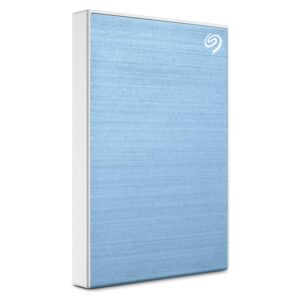 Seagate One Touch 2TB External HDD with Password Protection Light Blue, with 3 Yr Data Recovery Services