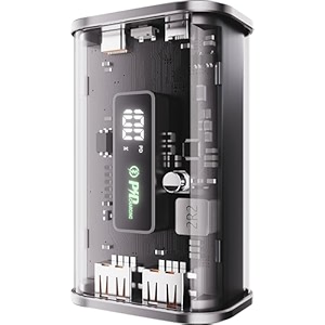 itel Star 110F 10,000mAh Powerbank | Transparent Design | Black