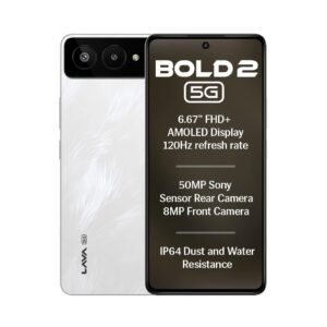 Lava Bold 2 5G (Feather White, 6 GB RAM, 128 GB Storage)