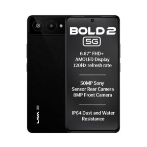 Lava Bold 2 5G (Midnight Black, 6 GB RAM, 128 GB Storage)