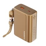 Ambrane 20000mAh 35W Fast Charging Small Pocket Size Powerbank, Golden)