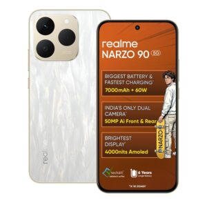realme narzo 90 5G (Flowing Silver,6GB+128GB) | 7000mAh Biggest Battery