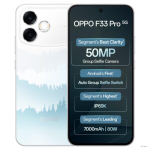Oppo F33 Pro 5G Smartphone (8GB RAM, 256GB Storage, Misty Forest)